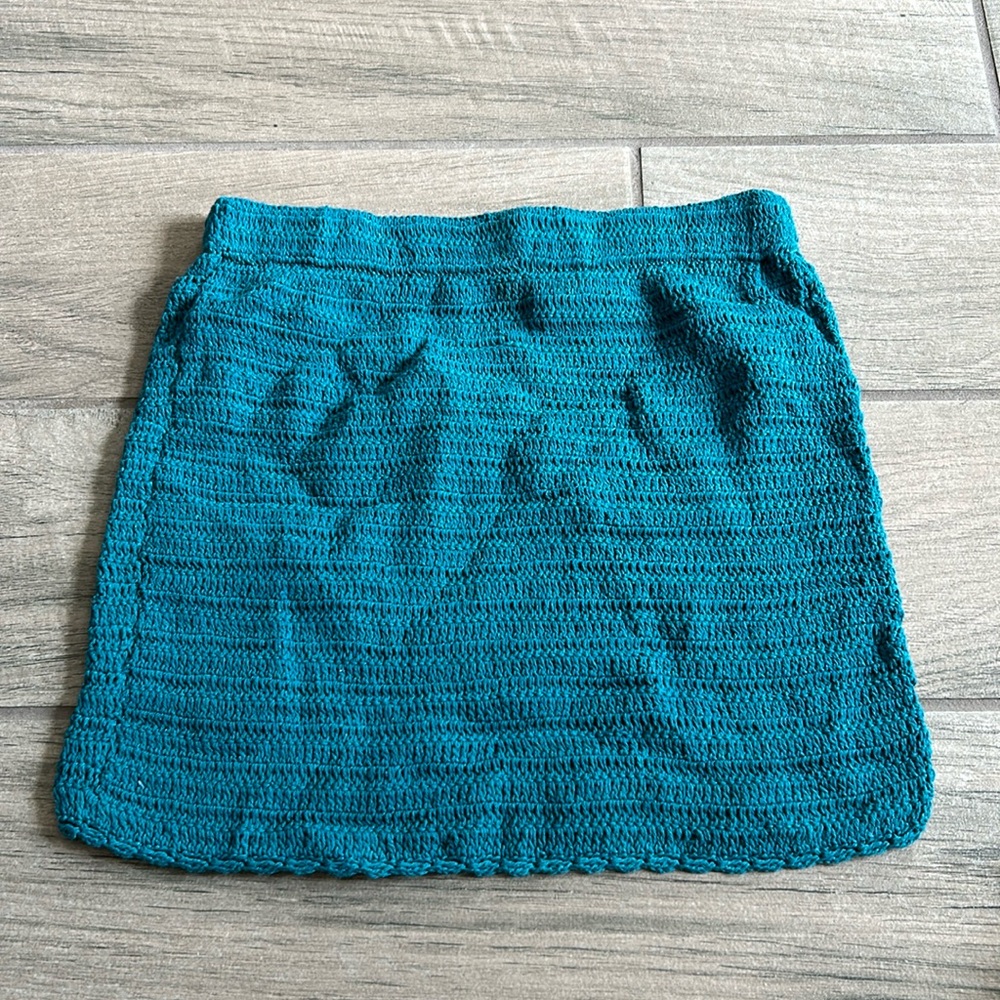 Eunoia teal knit skirt